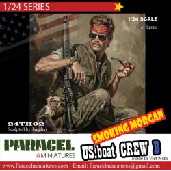 画像1: Paracel Miniatures[24TH02]1/24 現用 アメリカ 哨戒艇乗員＃B「スモーキング・モーガン」