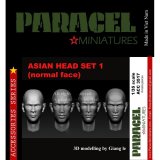 Paracel Miniatures[ACC3517]1/35 東洋人ヘッドセット1(表情無し4個セット)