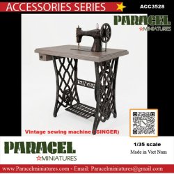 画像1: Paracel Miniatures[ACC3528]1/35 汎用 足踏み式シンガーミシン