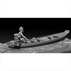 画像2: Paracel Miniatures[ACC3529]1/35 汎用 ベトナム 木造船 w/コーラー4エンジン