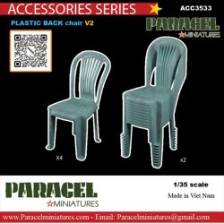 画像1: Paracel Miniatures[ACC3533]1/35 プラ製バックチェア v2(6個入)