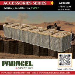 画像1: Paracel Miniatures[ACC3542]1/35 現用 アメリカ 軍用サンドバリアー タイプ1(6個入)