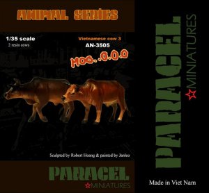 画像1: Paracel Miniatures[AN3505]1/35 ベトナムの牛(2頭セット) (1)
