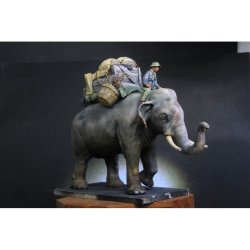 画像3: Paracel Miniatures[BVN3511]1/35 ベトナム戦争 糧食運搬を行う象使いA（オス）