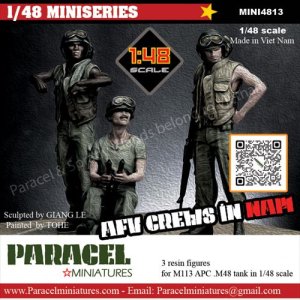 画像1: Paracel Miniatures[MINI4813]1/48 現用 アメリカ 盛夏の戦闘車両乗員セット(3体入) (1)