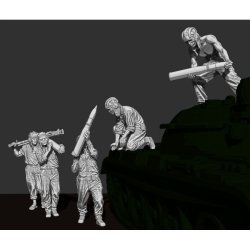 画像3: Paracel Miniatures[MINI4817]1/48 現用 北ベトナム軍(NVA)戦車兵 弾薬補給セット(5体入)