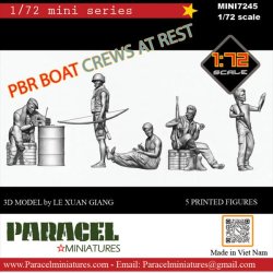 画像1: Paracel Miniatures[MINI7245]1/72 現用 アメリカ 哨戒艇乗員休息セット(5体入)