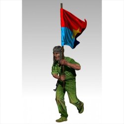 画像2: Paracel Miniatures[NVA3539]1/35 現用 北ベトナム陸軍(NVA) 勝利の旗を持って走る戦車兵