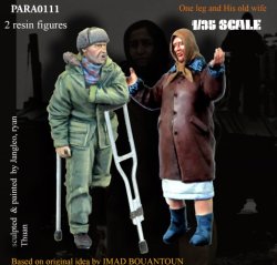 画像1: Paracel Miniatures[PARA0111]1/35 片足の男と彼の妻(2体セット)