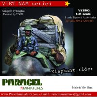 Paracel Miniatures[VN3503]1/35 ベトナム戦争 象使いと運搬用荷台セット