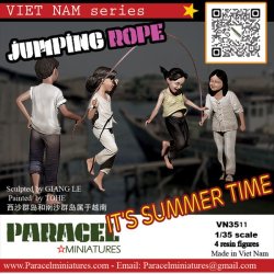 画像1: Paracel Miniatures[VN3511]1/35 現用 ベトナム 縄跳び遊びの子供たち(4体入)