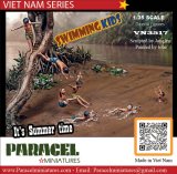 Paracel Miniatures[VN3517]1/35 汎用 ベトナム 泳ぐ子供たち 夏の日の風景(7体入)