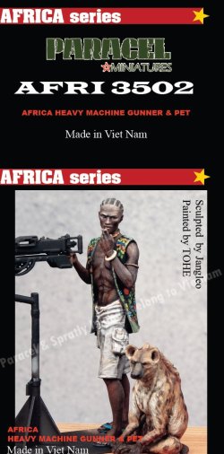 画像1: Paracel Miniatures[AFRI3502]1/35 現用 アフリカ 重機関銃手の民兵(1体+ハイエナ付)