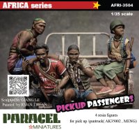 Paracel Miniatures[AFRI3504]1/35 現用 アフリカ ピックアップトラック荷台の乗員セット(4体入)