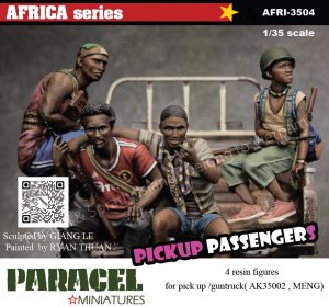 画像1: Paracel Miniatures[AFRI3504]1/35 現用 アフリカ ピックアップトラック荷台の乗員セット(4体入) (1)