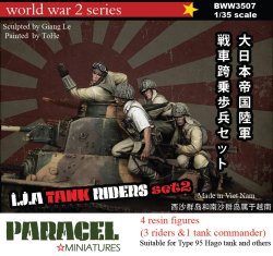 画像1: Paracel Miniatures[BWW3507]1/35 WWII 日本帝国陸軍 戦車跨乗兵ビッグセット＃2 (4体入)