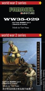 画像1: Paracel Miniatures[WW35-029]1/35 WWII 日本帝国陸軍 戦車跨乗兵セットC シンイチ/イチロー(2体入) (1)