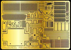 画像1: Passion Models[P35-140]  1/35 アメリカ軽戦車M3スチュアートエッチングパーツ[対応キット：タミヤMM35360, MM35042] (1)