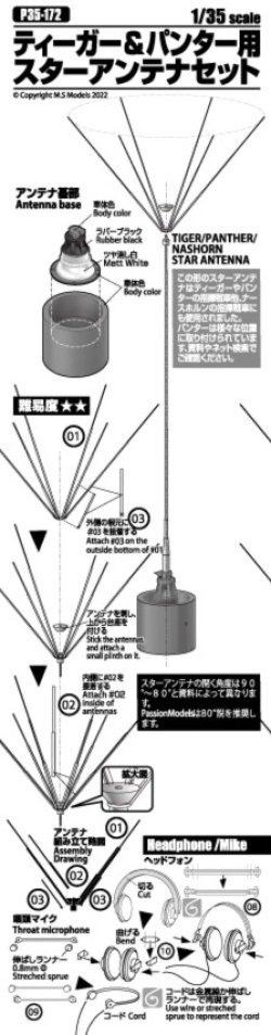 画像2: Passion Models[P35-172]1/35 ティーガー&パンター用スターアンテナセット