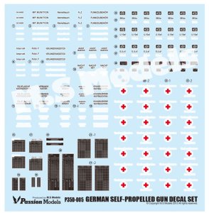 画像1: Passion Models[P35D-005]WWIIドイツ軍自走砲/野砲デカールセット (1)