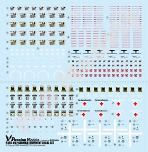 画像1: Passion Models[P35D-002]WWII ドイツ軍装備品デカールセット (1)
