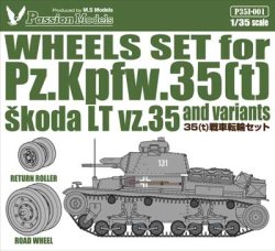 画像1: Passion Models[P35I-001]35(t)戦車各種用転輪セット(CMK/タミヤ用)