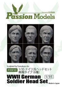 Passion Models[P35F010]1/35 ドイツ兵ヘッドセット無帽タイプ（6種）