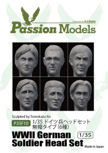 画像1: Passion Models[P35F010]1/35 ドイツ兵ヘッドセット無帽タイプ（6種） (1)