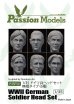 画像1: Passion Models[P35F010]1/35 ドイツ兵ヘッドセット無帽タイプ（6種） (1)