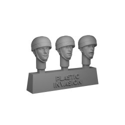 画像3: PLASTIC INVASION[OD#04]1/35 WWII ドイツ エモーションセット 降下猟兵ヘッド 後期タイプ(6個入)
