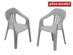 画像1: PlusModel[DP3086]1/35 Plastic chairs