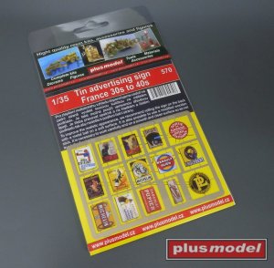 画像1: PlusModel[PM570]1/35 Tin advertising sign France 30s to 40s 1/35 (1)