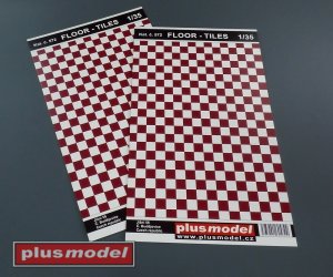 画像1: PlusModel[PM572]Floor - tiles red and white (1)