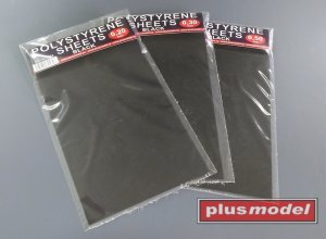 画像1: PlusModel[PM574]Plastic plates black 0,2 mm (1)