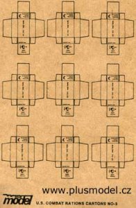 画像1: PlusModel[PM011]1/35WWII米 段ボール箱 #3(戦闘糧食) (1)
