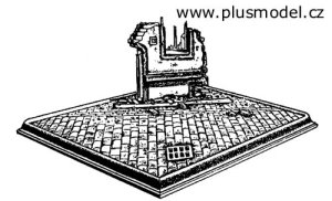 画像1: PlusModel[PM034]1/35ダイオラマベース廃墟付き(30.5 x 22 x 6.5cm) (1)