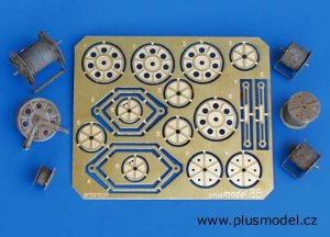 画像1: PlusModel[PM085]1/35電話線敷設リールセット (1)