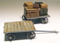 PlusModel[PM207]1/35手押しトロッコ 荷物付き