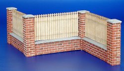 画像1: PlusModel[PM215]1/35レンガ土台付きの木柵