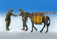 PlusModel[PM323]1/35WWII米 ロバを引く米兵(2体+ロバ)