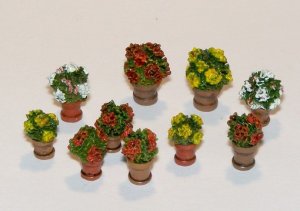 画像1: PlusModel[PM380]1/35植木鉢の花(10個セット) (1)