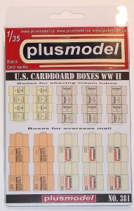 画像1: PlusModel[PM381]1/35WWII米 段ボール箱セット #1 (1)