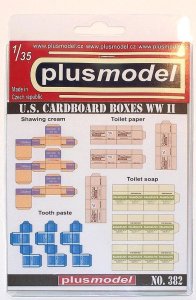 画像1: PlusModel[PM382]1/35WWII米 段ボール箱セット #2 (1)