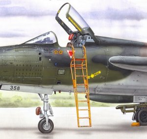 画像1: PlusModel[AL4039]1/48F-105B/C 乗降ラダー(インジェクションキット) (1)