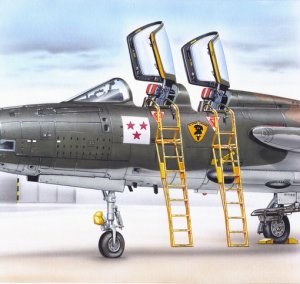 画像1: PlusModel[AL4040]1/48F-105F/G 乗降ラダー(インジェクションキット) (1)