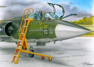 画像1: PlusModel[AL4061]1/48F-104 乗降ラダー(インジェクションキット) (1)