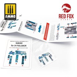画像2: レッドフォックススタジオ[RFSQS-48010]1/48 Su-34 フルバック用3Dアクリルインパネ (キティホーク用)