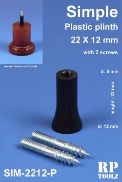 画像1: RPTOOLZ[RP-SIM-2212P]裾広円柱型22mm×12mmプラスチック製飾り支柱