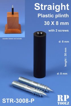 画像1: RPTOOLZ[RP-STR-3008P]円柱型30mm×8mmプラスチック製飾り台座