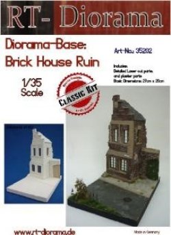 画像1: RTディオラマ[RTD35202]1/35 ディオラマベース：レンガ造りの廃屋